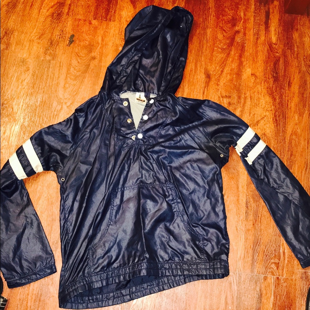 90's light half button up windbreaker